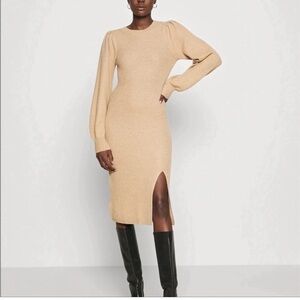 Abercrombie and fitch puff sleeve sweater midi dress